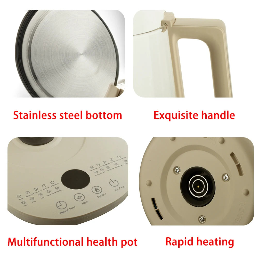 1.5L Multifunctional Electric Glass Kettle – Smart Temperature Control for Tea & Coffee