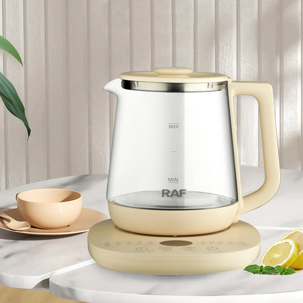1.5L Multifunctional Electric Glass Kettle – Smart Temperature Control for Tea & Coffee
