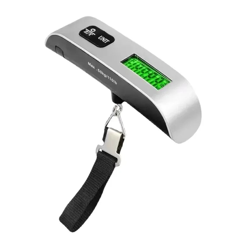 50kg Portable Digital Luggage Scale – Electronic Hanging Scale, 110lb, Travel Baggage Weighing