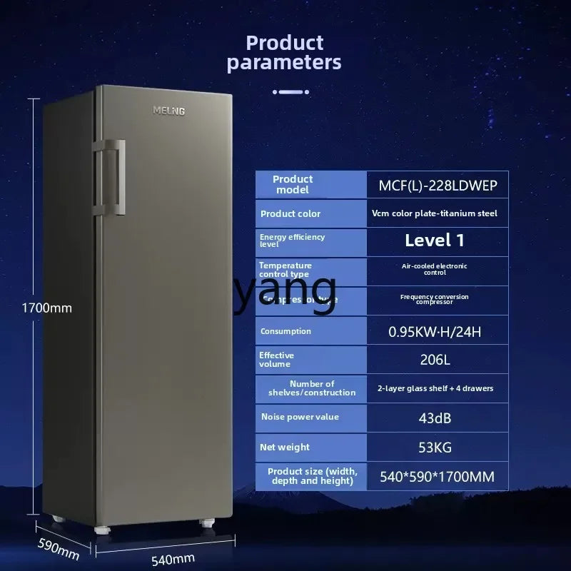 CX 206L Vertical Freezer – Frost-Free, Inverter, Air-Cooled