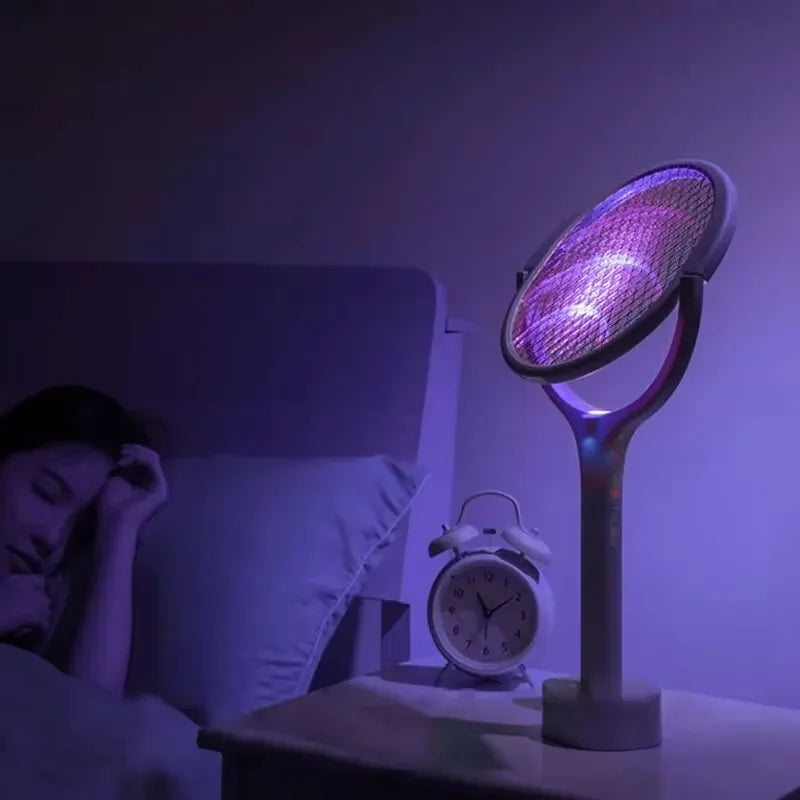 5-in-1 Electric Mosquito Swatter Racket – Fast Charging, Adjustable, Bug Zapper