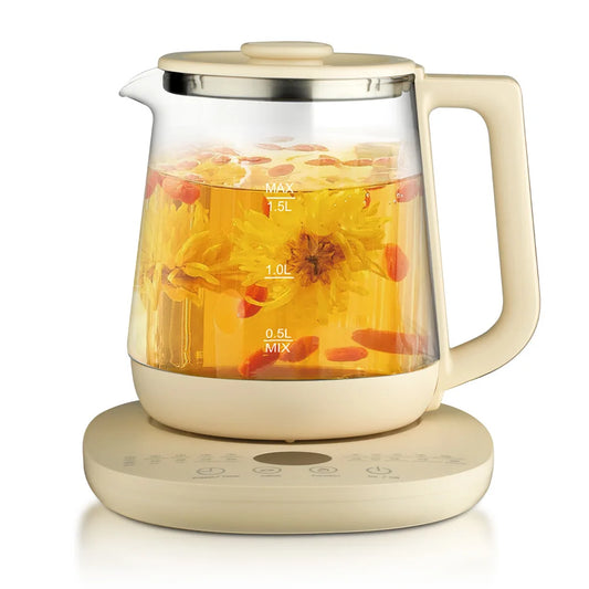 1.5L Multifunctional Electric Glass Kettle – Smart Temperature Control for Tea & Coffee