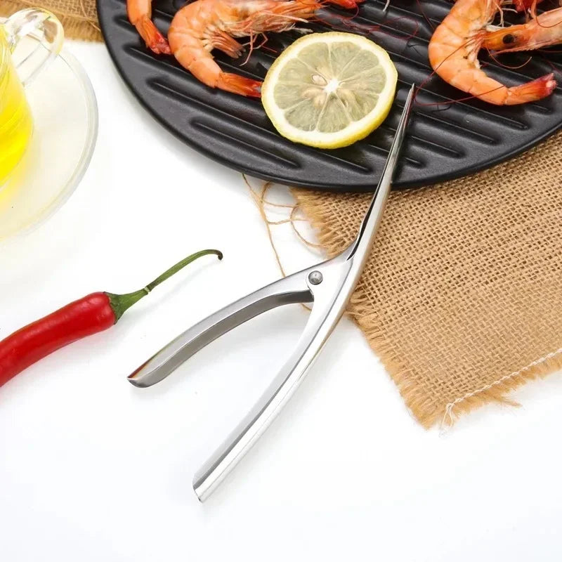 Stainless Steel Shrimp & Prawn Peeler – Deveiner Line Cutter Seafood Tool