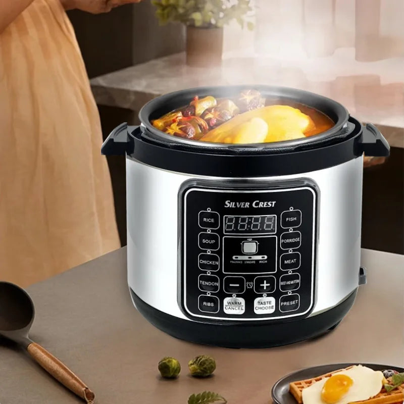 Electric Pressure Rice Cooker – 5L/6L, Intelligent Reservation, Micro-Pressure