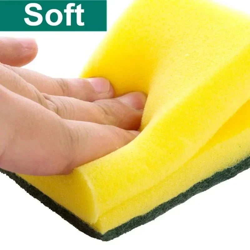Heavy-Duty Double-Sided Cleaning Sponge – Dual-Sided Magic Scrubber for Kitchen, Pots & Surfaces