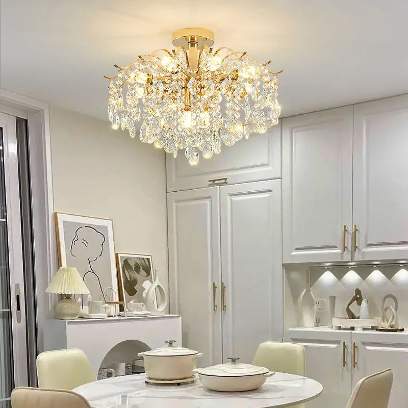 Modern Luxury Crystal Ceiling Chandelier – 3-Colour LED, 10/12/14 Heads, Living Room & Bedroom