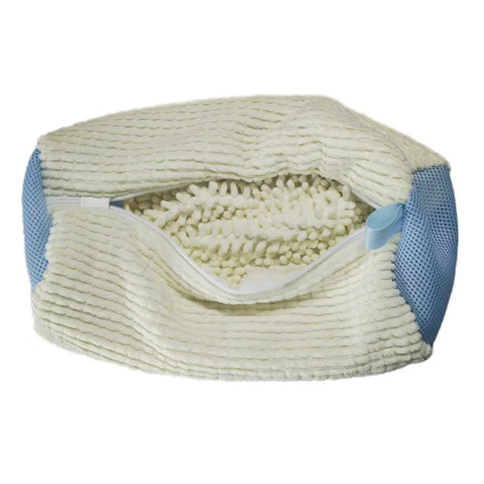 Shoe Laundry Wash Bag & Brush – Mesh Zipper Bag for Washing Machine, Sneakers & Casual Shoes