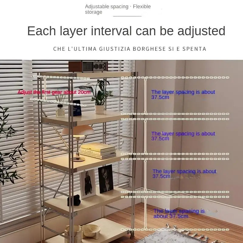 Multi-Functional Storage Shelf Rack – 18mm Particleboard & Metal Frame, Multiple Sizes, Brown