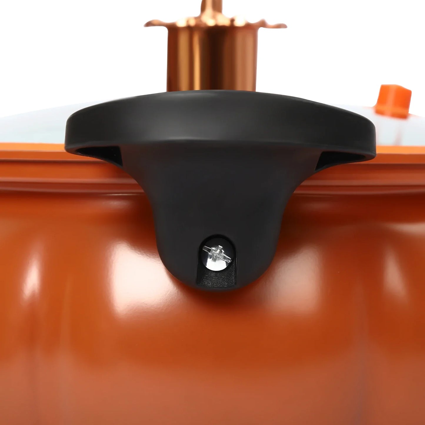 8L Pumpkin-Shaped Micro Pressure Cooker – Non-Stick, Non-Slip Handles & Clear Lid