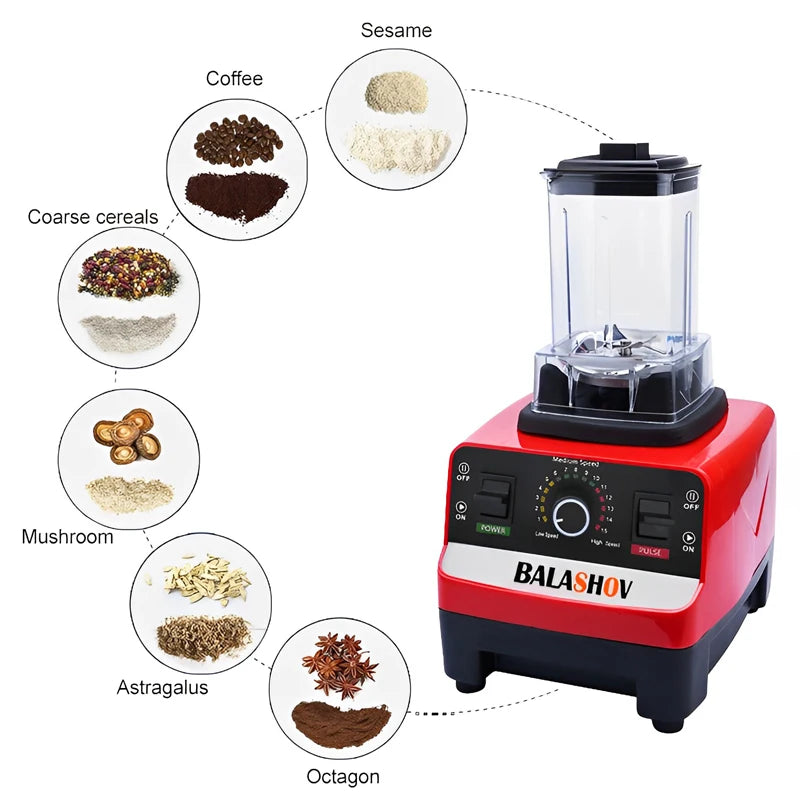 2000W Heavy Duty Commercial Blender – 2L BPA-Free, Stainless Steel Blades, Single & Double Jar
