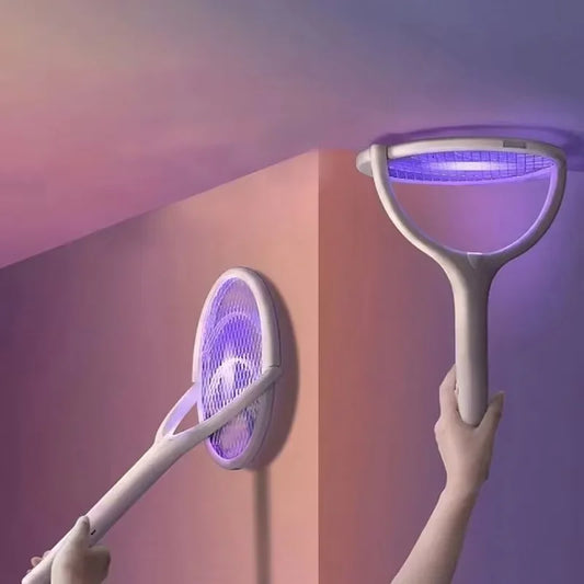 5-in-1 Electric Mosquito Swatter Racket – Fast Charging, Adjustable, Bug Zapper