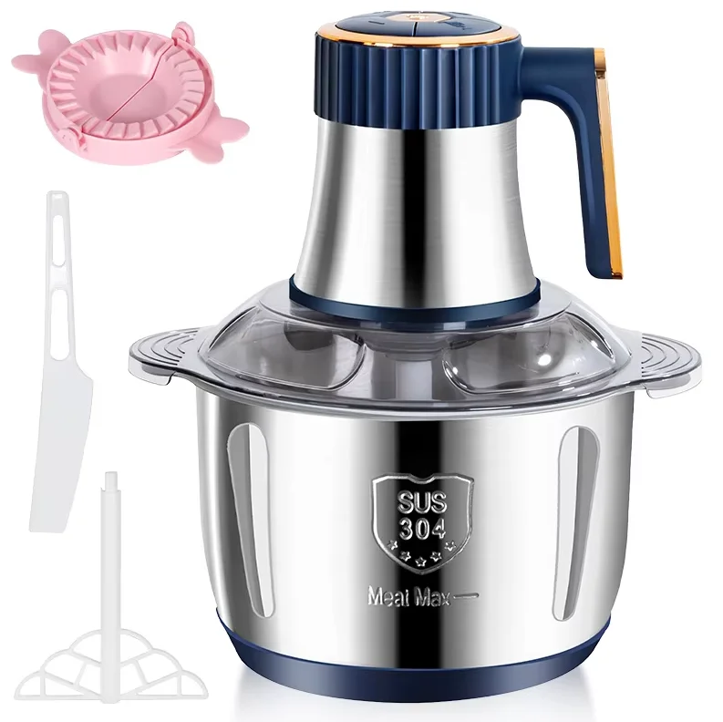 5L Electric Meat Grinder & Food Processor – 500W, Stainless Steel, Multifunctional Chopper