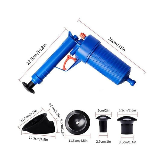 Air Pressure Drain Unblocker Gun – High-Pressure Pipe Plunger for Toilets, Sinks & Kitchen Drains