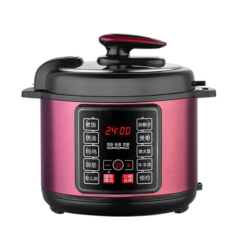 Electric Pressure Rice Cooker – 5L/6L, Intelligent Reservation, Micro-Pressure