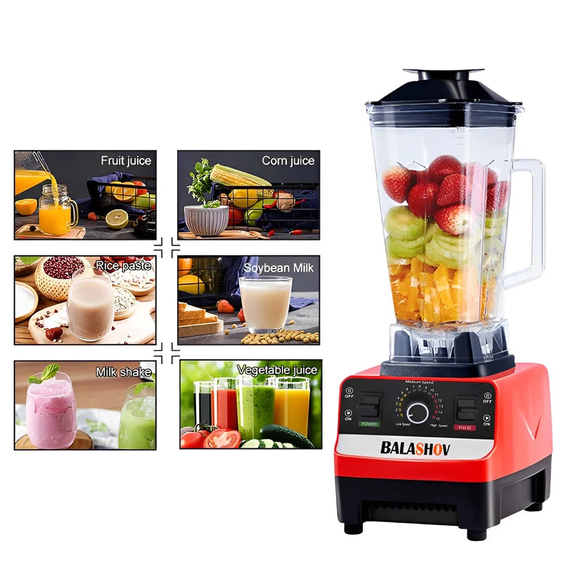 2000W Heavy Duty Commercial Blender – 2L BPA-Free, Stainless Steel Blades, Single & Double Jar