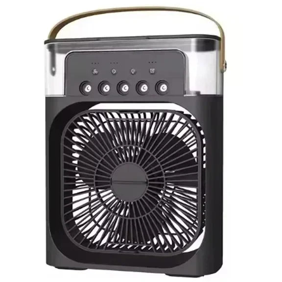 3-in-1 Portable Evaporative Air Cooler Fan – Humidifier, 7-Color LED Night Light, USB Type-C