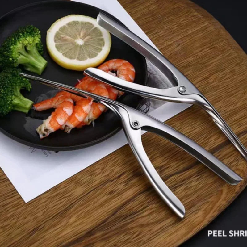Stainless Steel Shrimp & Prawn Peeler – Deveiner Line Cutter Seafood Tool