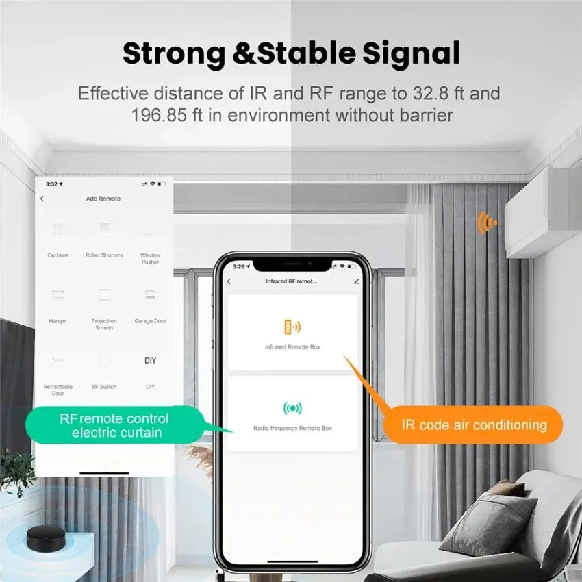 Smart WiFi IR & RF Universal Remote Control – Tuya App, Alexa & Google Home Compatible