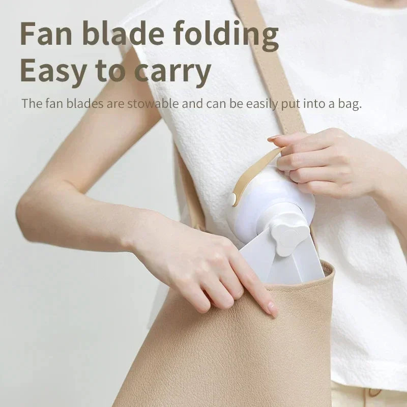 Portable Wireless Ceiling Fan with LED Night Light – USB, Remote Control, 4-Speed, Camping & Home