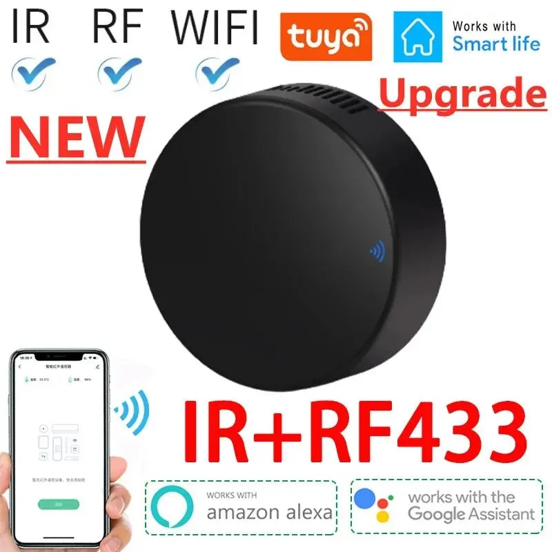Smart WiFi IR & RF Universal Remote Control – Tuya App, Alexa & Google Home Compatible